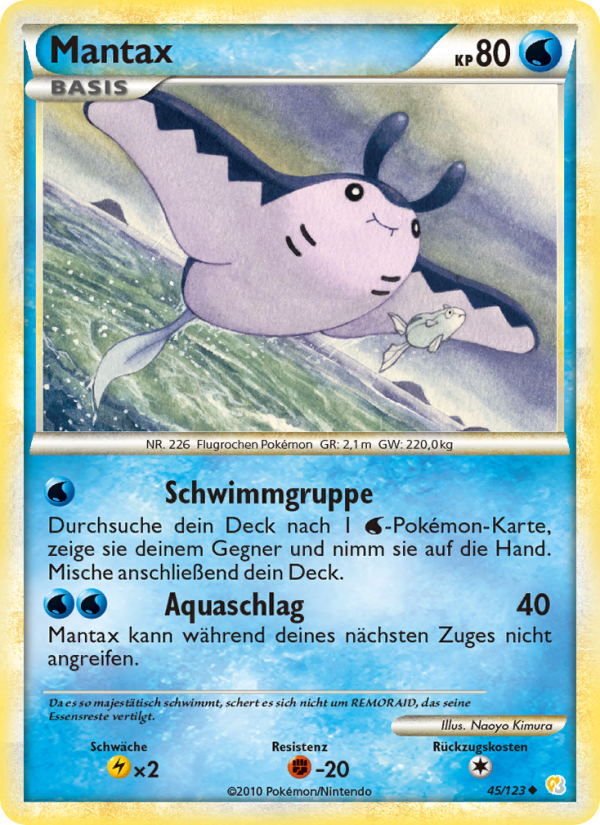 Mantax 45 — HeartGold SoulSilver (German Pokémon TCG card)