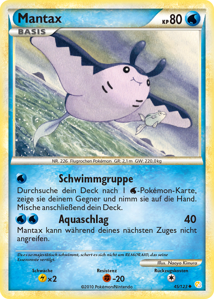 Mantax 45 — HeartGold SoulSilver (German Pokémon TCG card)