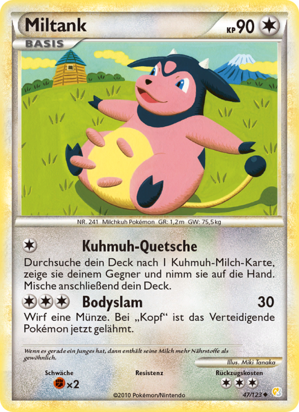 Miltank 47 — HeartGold SoulSilver (German Pokémon TCG card)