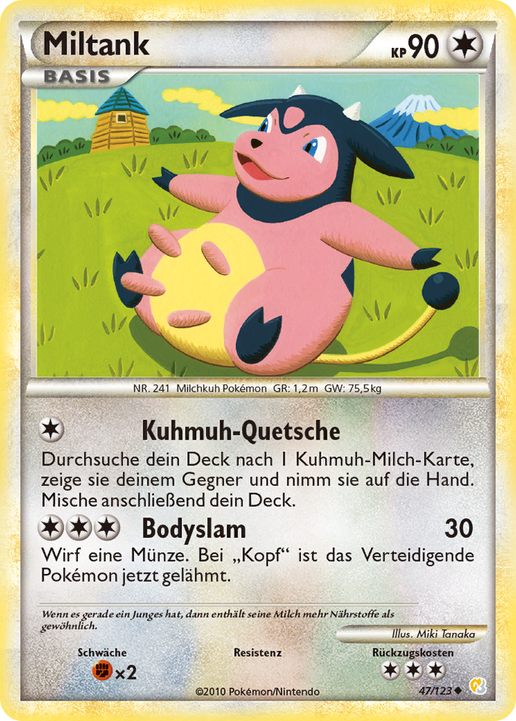 Miltank 47 — HeartGold SoulSilver (German Pokémon TCG card)
