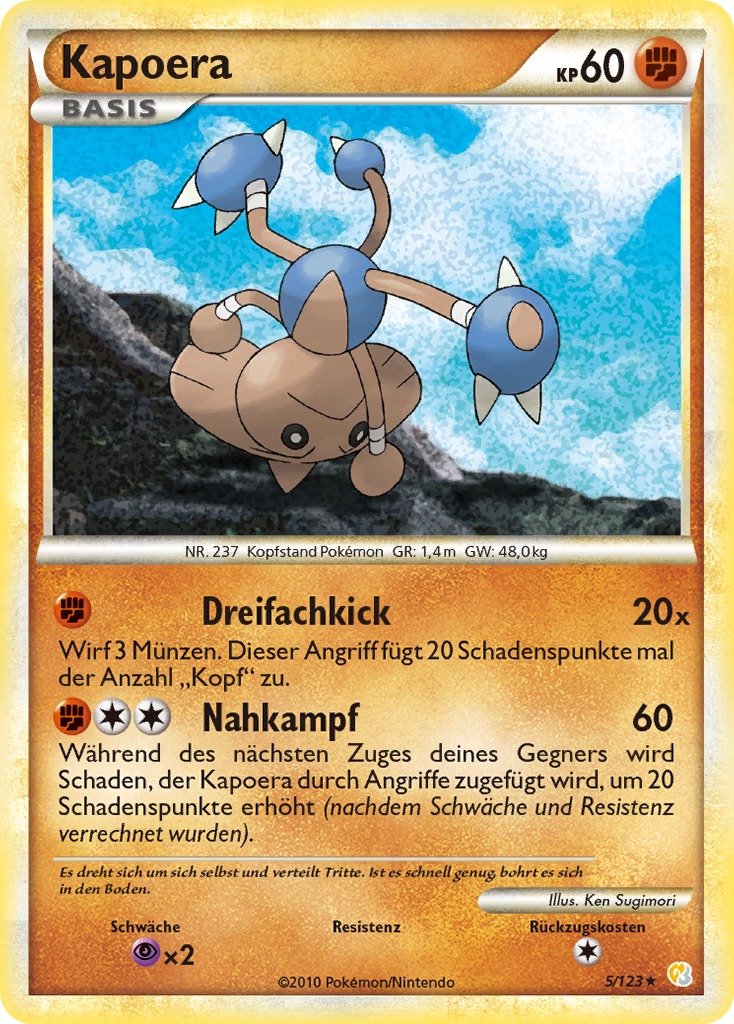 Kapoera 5 — HeartGold SoulSilver (German Pokémon TCG card)