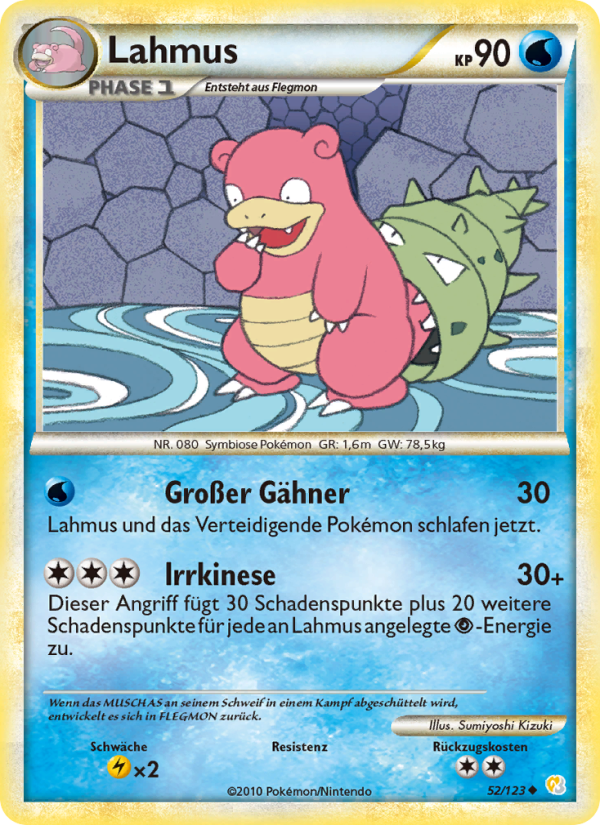 Lahmus 52 — HeartGold SoulSilver (German Pokémon TCG card)