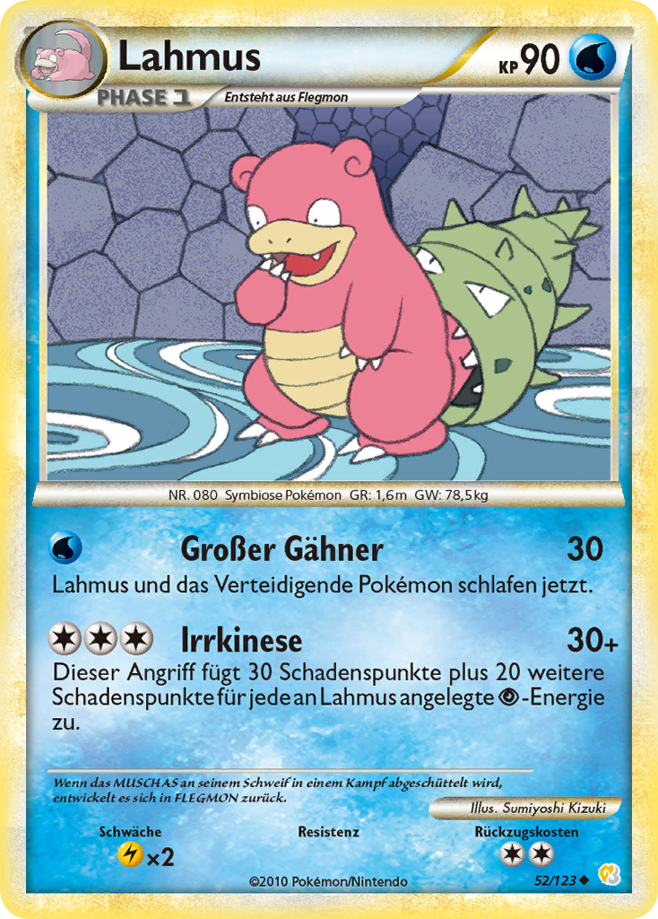 Lahmus 52 — HeartGold SoulSilver (German Pokémon TCG card)