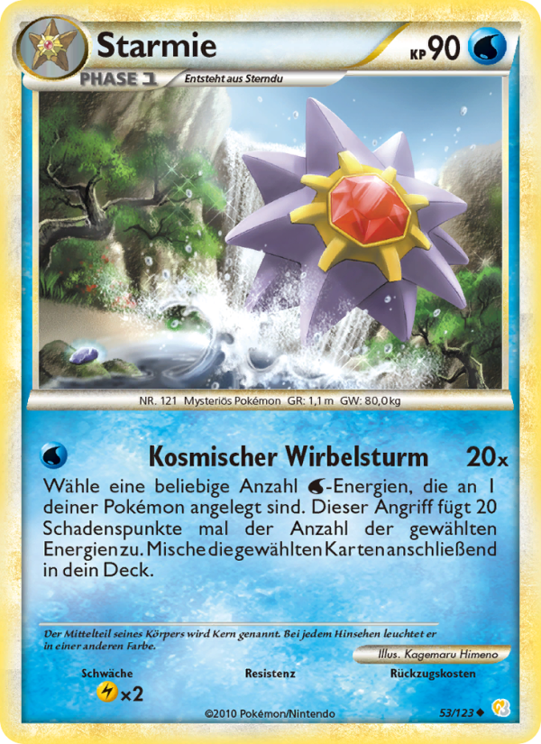 Starmie 53 — HeartGold SoulSilver (German Pokémon TCG card)
