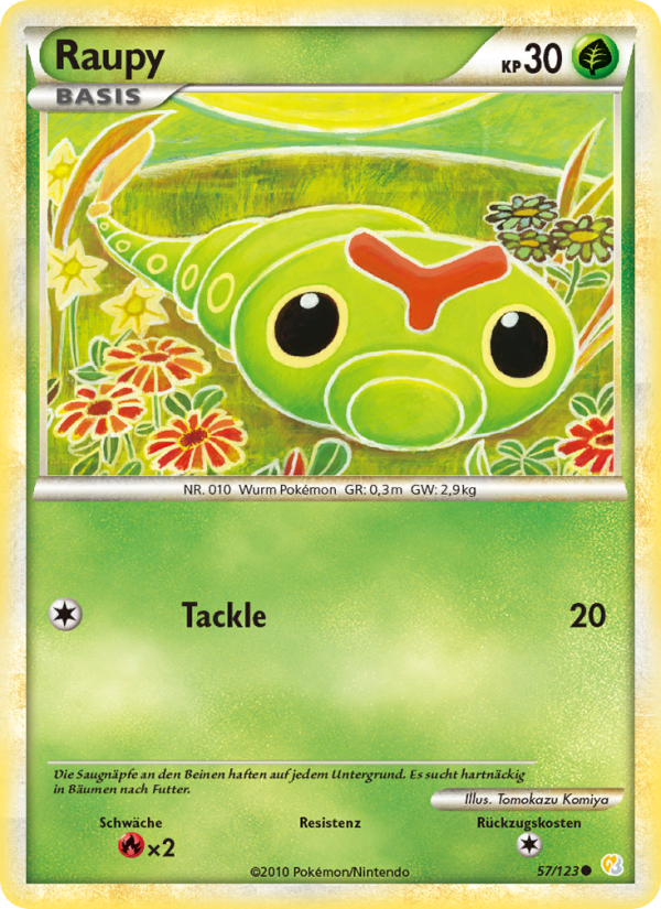 Raupy 57 — HeartGold SoulSilver (German Pokémon TCG card)