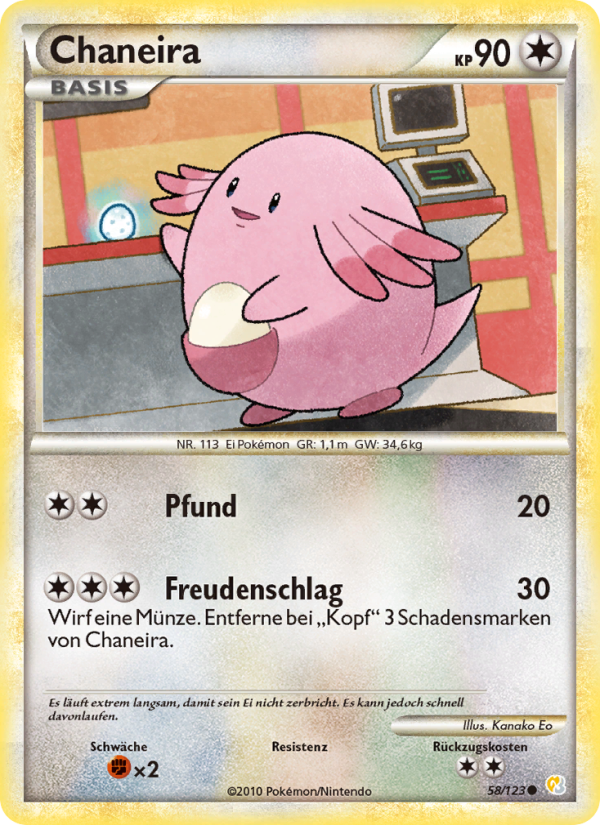 Chaneira 58 — HeartGold SoulSilver (German Pokémon TCG card)