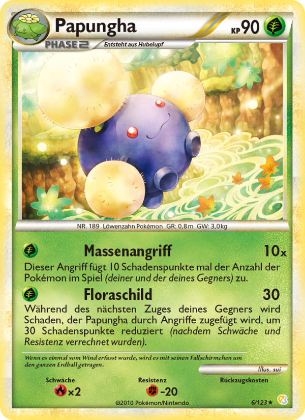Papungha 6 — HeartGold SoulSilver (German Pokémon TCG card)
