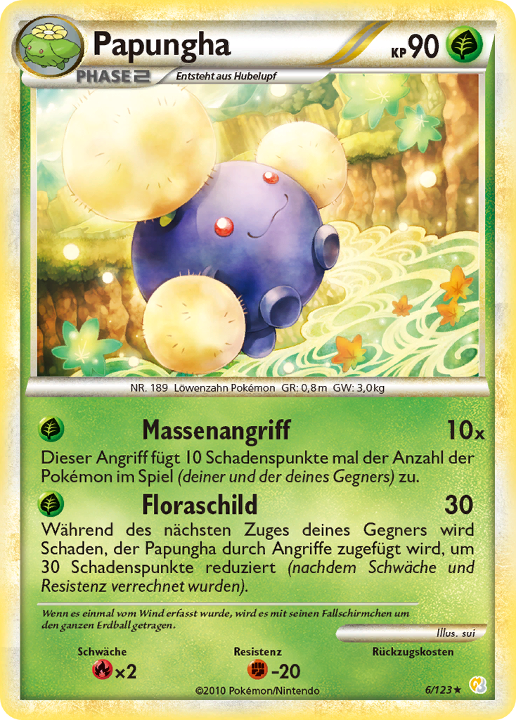 Papungha 6 — HeartGold SoulSilver (German Pokémon TCG card)