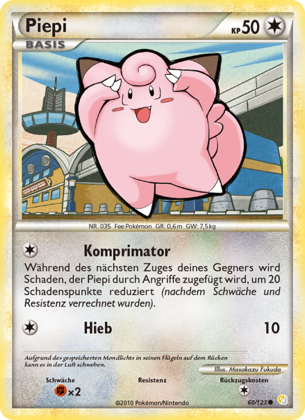 Piepi 60 — HeartGold SoulSilver (German Pokémon TCG card)