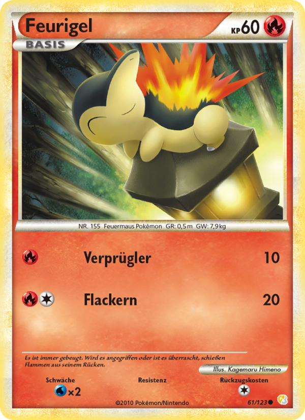 Feurigel 61 — HeartGold SoulSilver (German Pokémon TCG card)