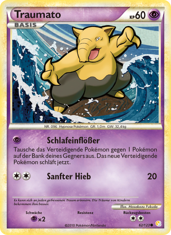 Traumato 62 — HeartGold SoulSilver (German Pokémon TCG card)