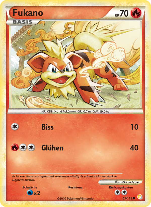 Fukano 65 — HeartGold SoulSilver (German Pokémon TCG card)