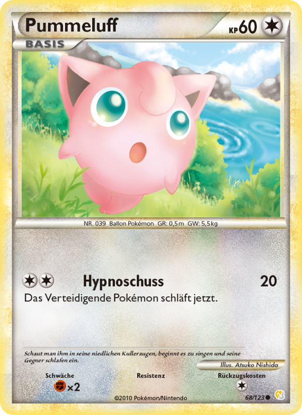 Pummeluff 68 — HeartGold SoulSilver (German Pokémon TCG card)