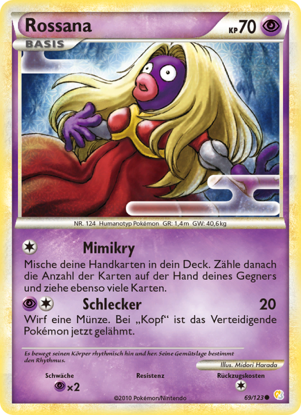 Rossana 69 — HeartGold SoulSilver (German Pokémon TCG card)