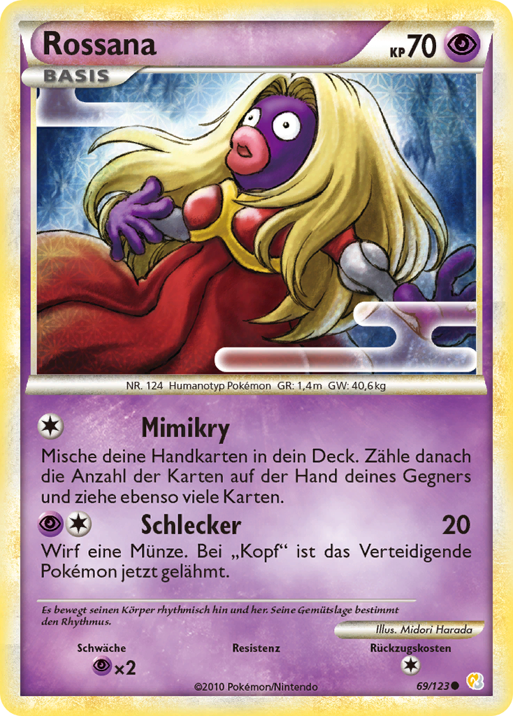 Rossana 69 — HeartGold SoulSilver (German Pokémon TCG card)