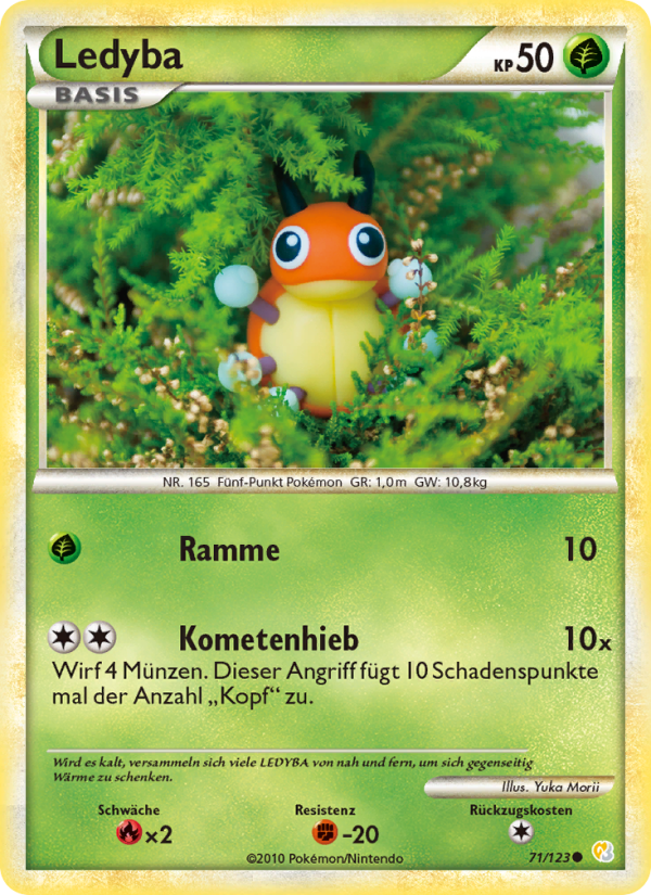 Ledyba 71 — HeartGold SoulSilver (German Pokémon TCG card)