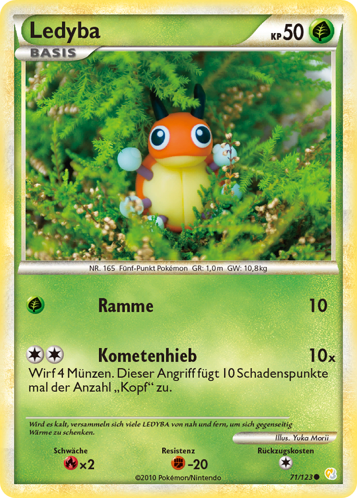 Ledyba 71 — HeartGold SoulSilver (German Pokémon TCG card)