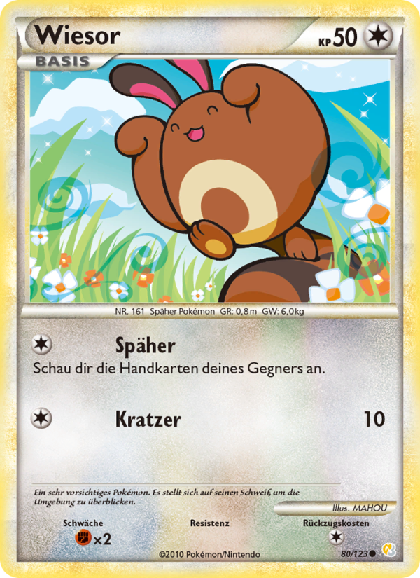 Wiesor 80 — HeartGold SoulSilver (German Pokémon TCG card)