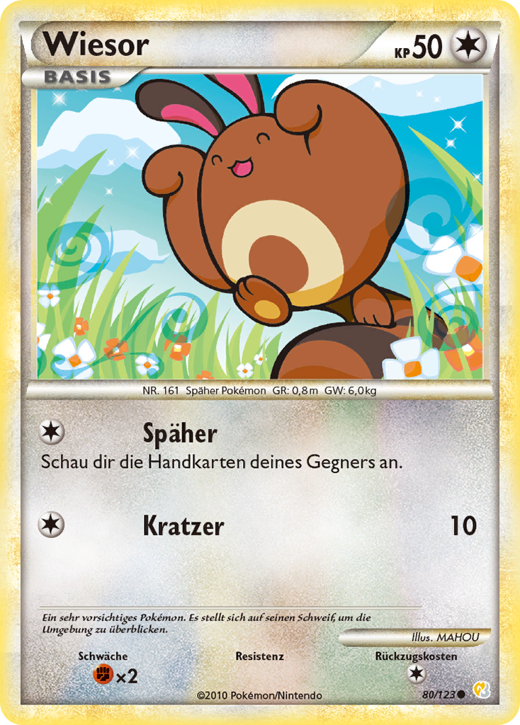 Wiesor 80 — HeartGold SoulSilver (German Pokémon TCG card)