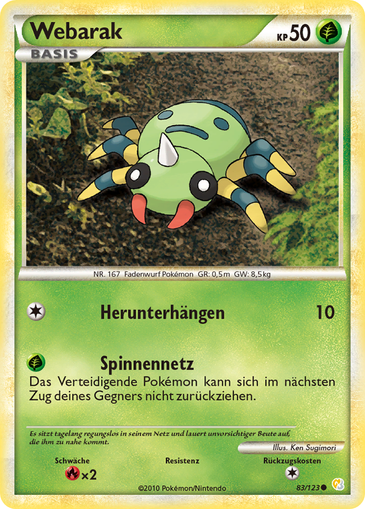 Webarak 83 — HeartGold SoulSilver (German Pokémon TCG card)