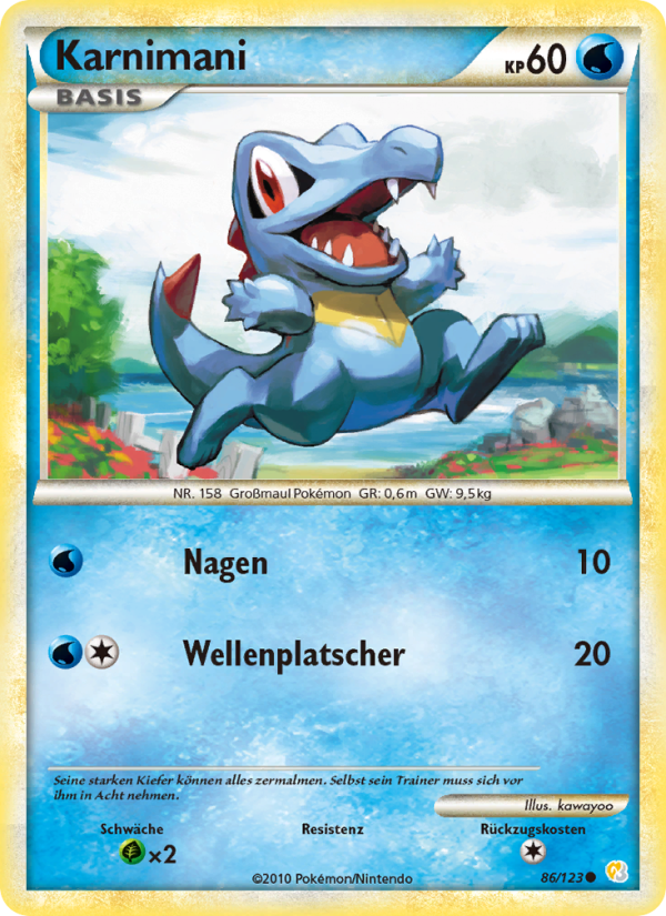 Karnimani 86 — HeartGold SoulSilver (German Pokémon TCG card)