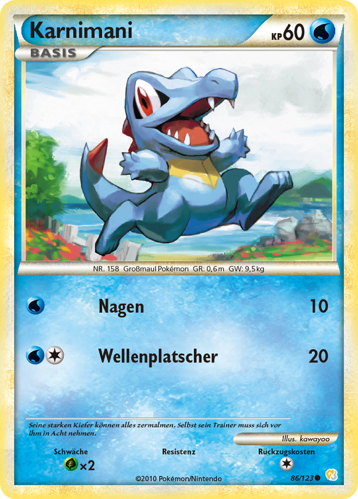 Karnimani 86 — HeartGold SoulSilver (German Pokémon TCG card)