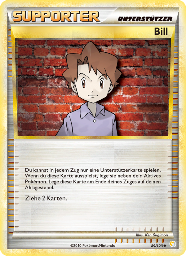 Bill 89 — HeartGold SoulSilver (German Pokémon TCG card)