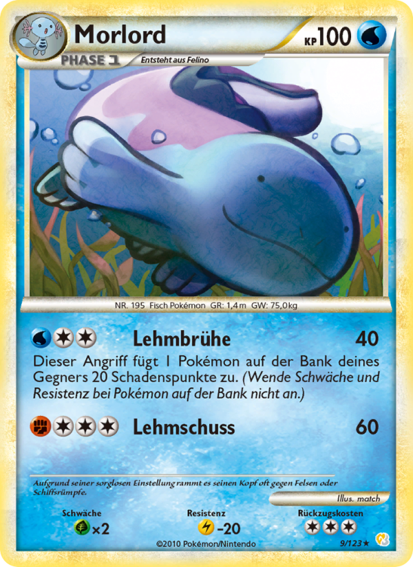 Morlord 9 — HeartGold SoulSilver (German Pokémon TCG card)