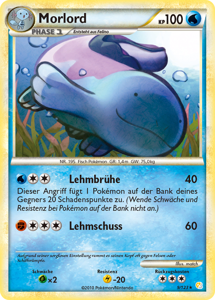 Morlord 9 — HeartGold SoulSilver (German Pokémon TCG card)
