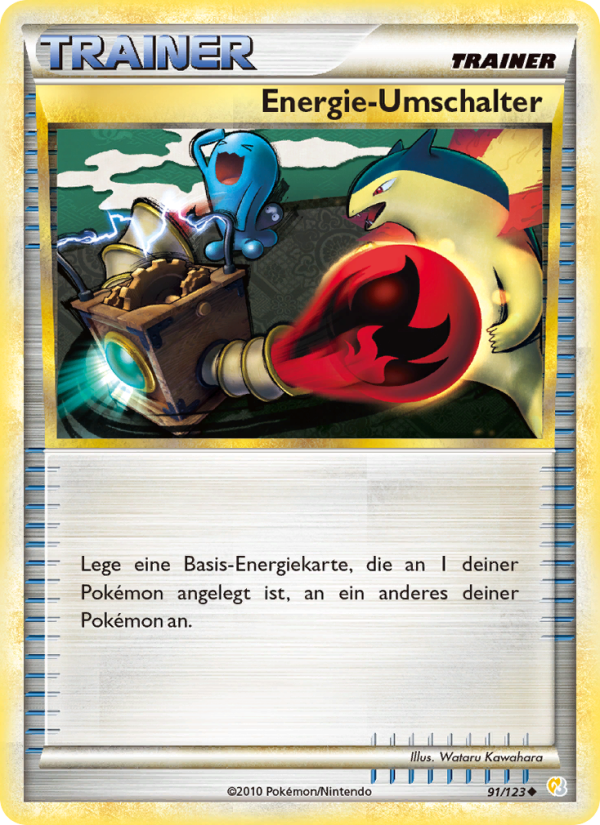 Energie-Umschalter 91 — HeartGold SoulSilver (German Pokémon TCG card)