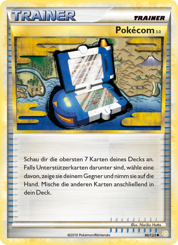 Pokécom 3.0 96 — HeartGold SoulSilver (German Pokémon TCG card)