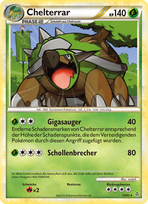 Chelterrar 10 — Entfesselt (German Pokémon TCG card)