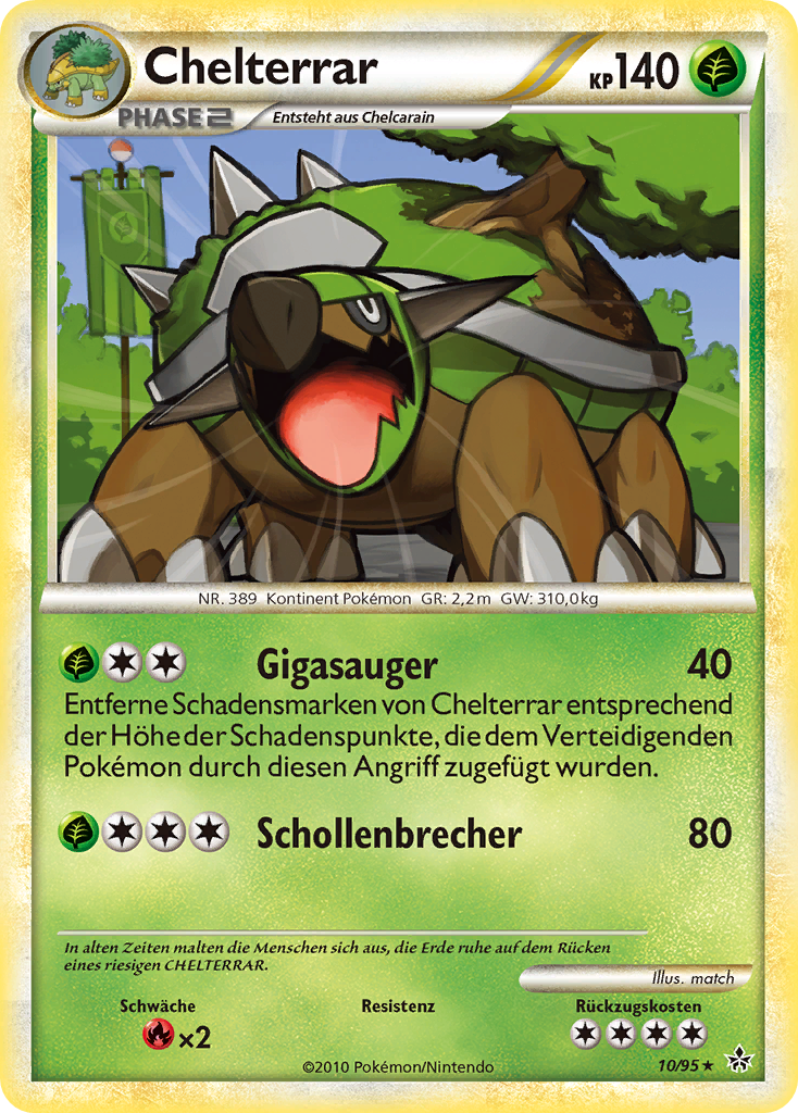 Chelterrar 10 — Entfesselt (German Pokémon TCG card)