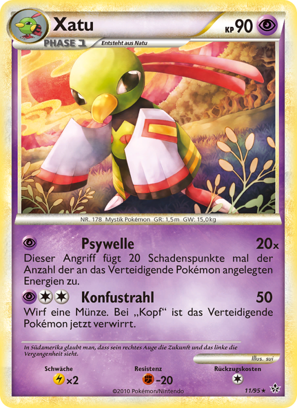 Xatu 11 — Entfesselt (German Pokémon TCG card)