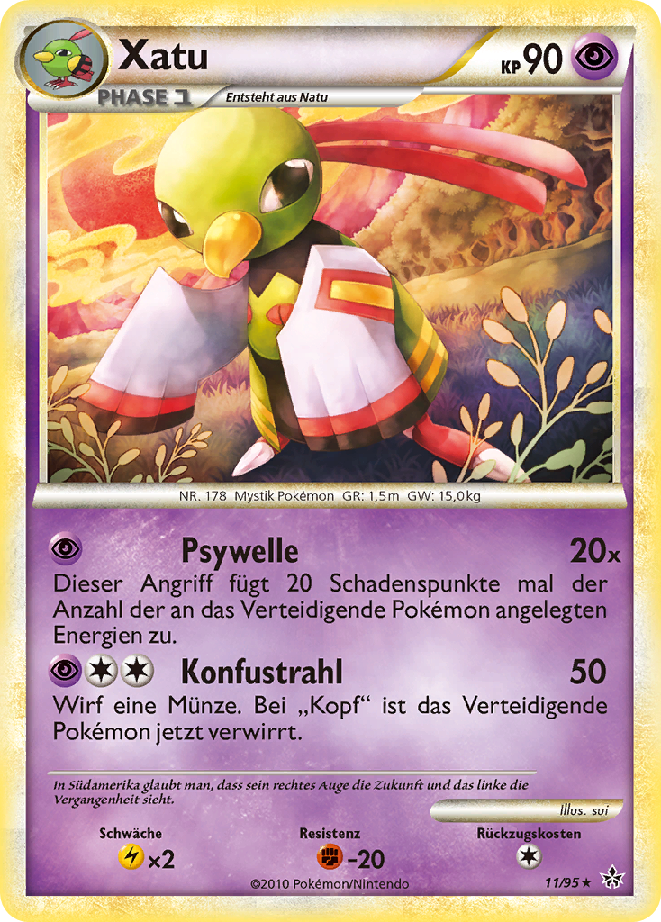 Xatu 11 — Entfesselt (German Pokémon TCG card)