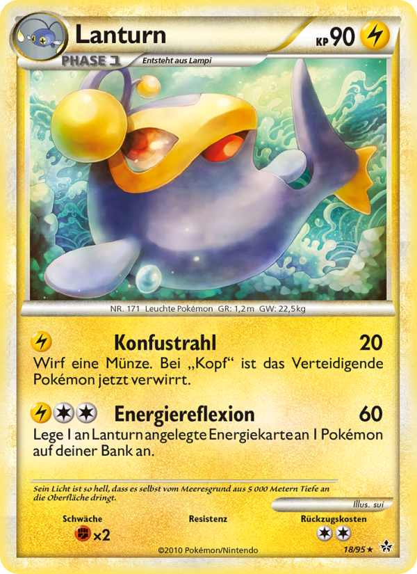 Lanturn 18 — Entfesselt (German Pokémon TCG card)
