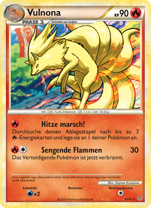 Vulnona 20 — Entfesselt (German Pokémon TCG card)