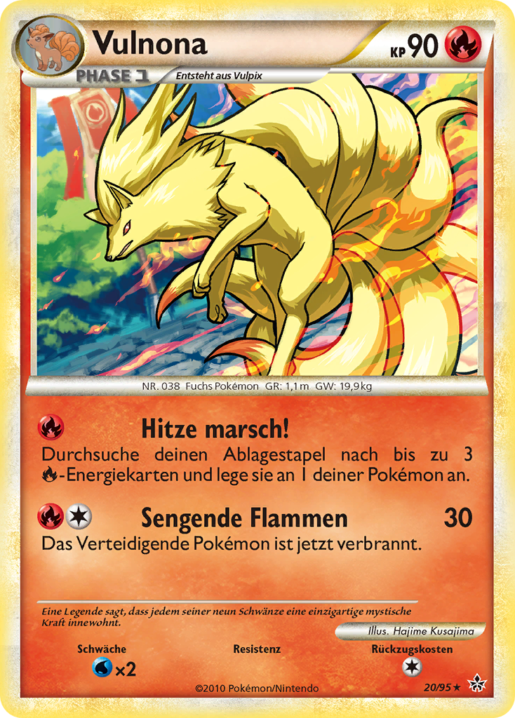 Vulnona 20 — Entfesselt (German Pokémon TCG card)