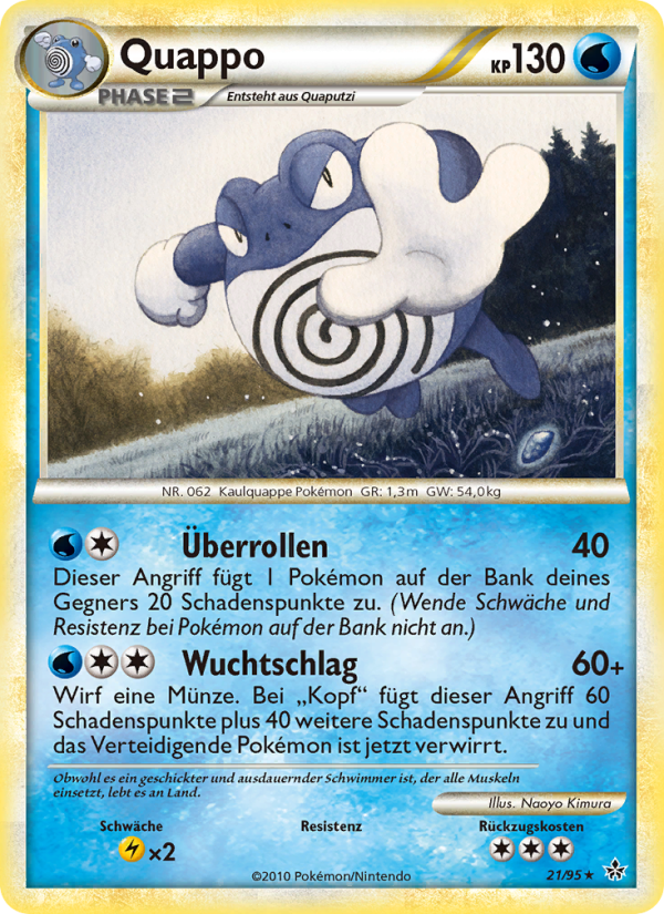 Quappo 21 — Entfesselt (German Pokémon TCG card)