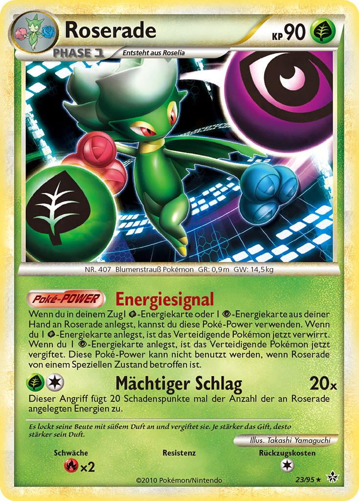 Roserade 23 — Entfesselt (German Pokémon TCG card)