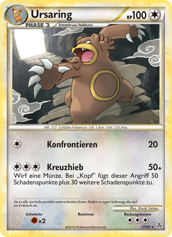 Ursaring 27 — Entfesselt (German Pokémon TCG card)