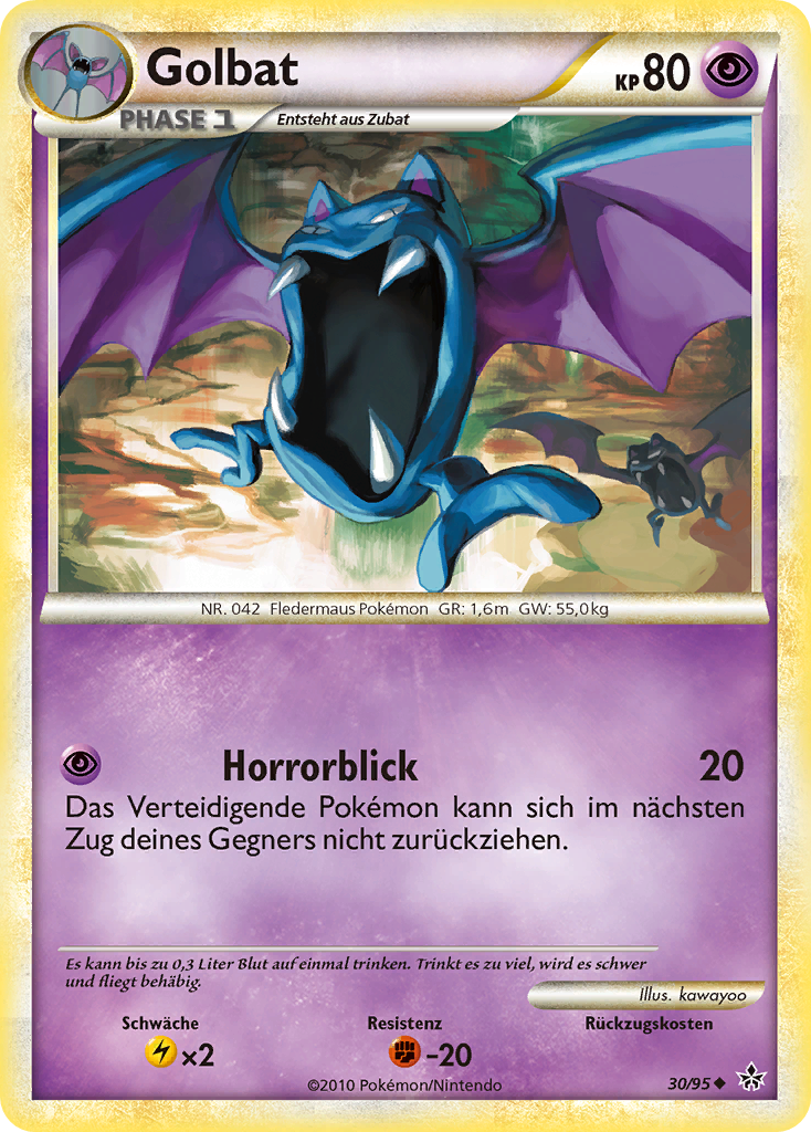 Golbat 30 — Entfesselt (German Pokémon TCG card)