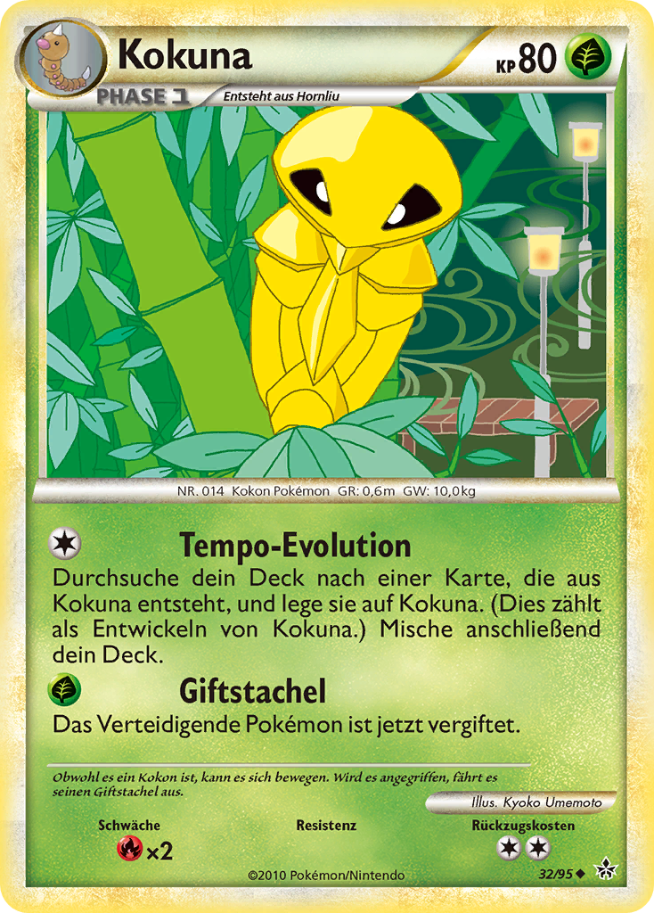 Kokuna 32 — Entfesselt (German Pokémon TCG card)