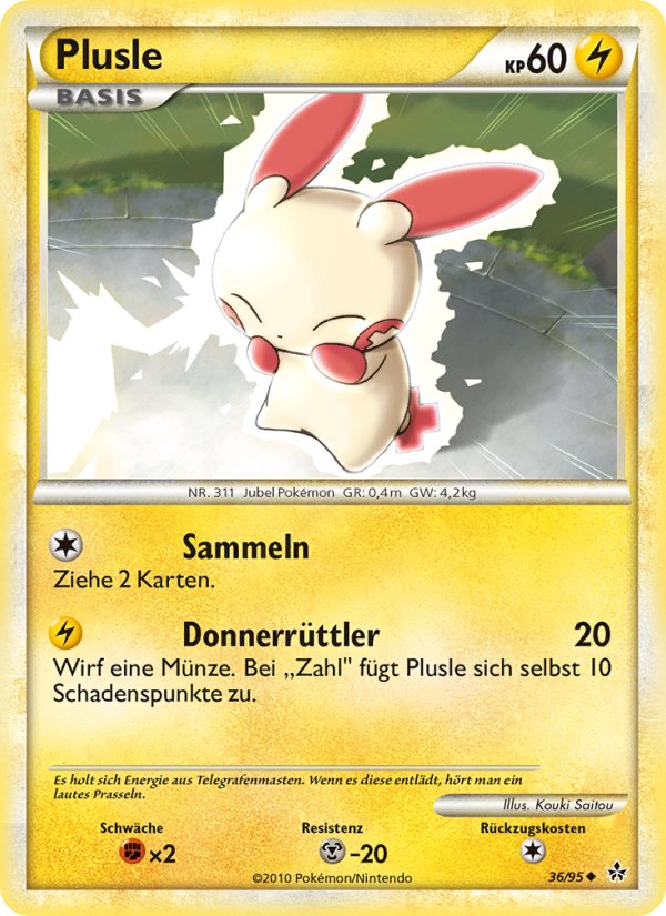 Plusle 36 — Entfesselt (German Pokémon TCG card)