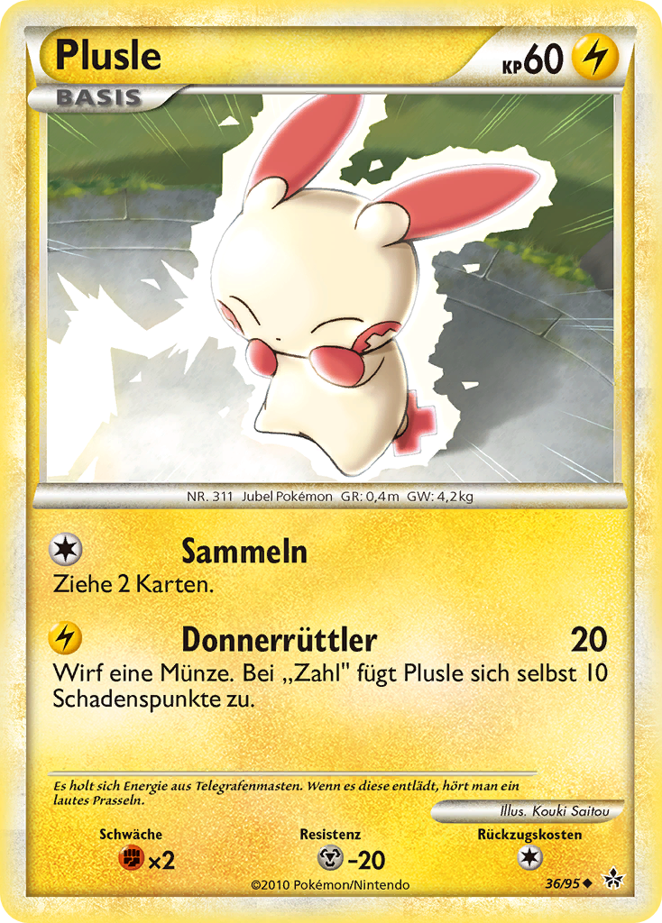 Plusle 36 — Entfesselt (German Pokémon TCG card)
