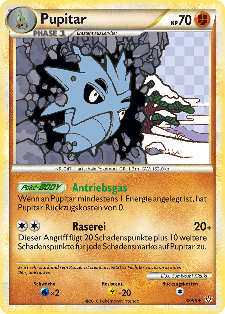 Pupitar 38 — Entfesselt (German Pokémon TCG card)