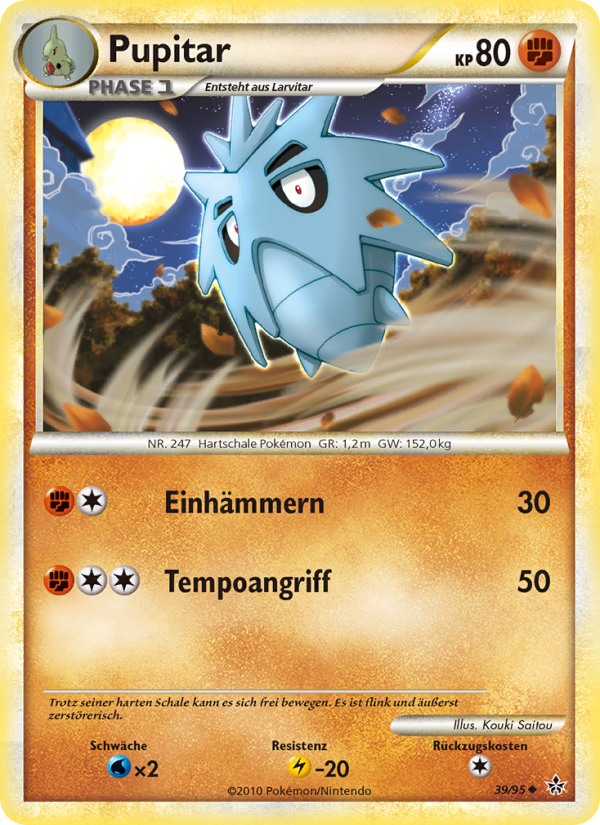 Pupitar 39 — Entfesselt (German Pokémon TCG card)