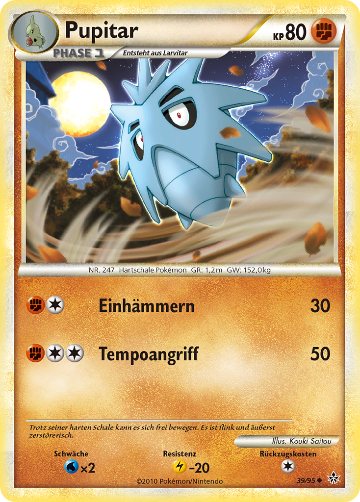 Pupitar 39 — Entfesselt (German Pokémon TCG card)