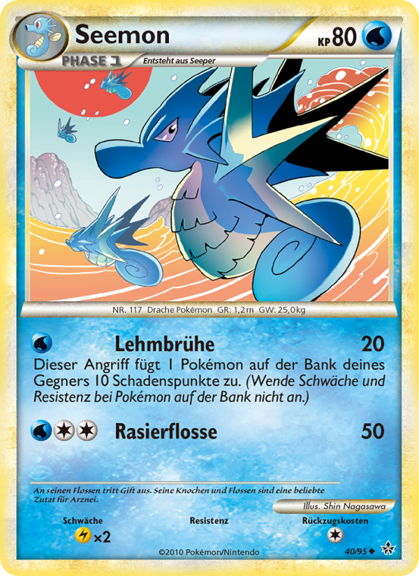 Seemon 40 — Entfesselt (German Pokémon TCG card)