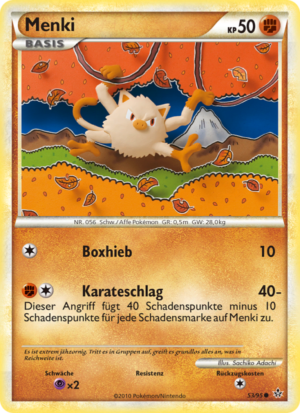 Menki 53 — Entfesselt (German Pokémon TCG card)